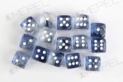 Kości Chessex - kostka k6 12mm Nebula Black/white