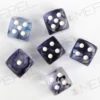 Kości Chessex - kostka k6 16mm Nebula Black/white
