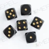Kości Chessex - kostka k6 16mm Opaque Black/gold