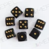 Kości Chessex - kostka k6 12mm Opaque Black/gold