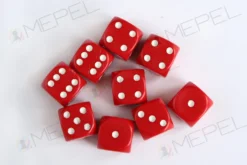 Kości Chessex - kostka k6 12mm Opaque Red/white