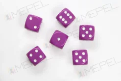 Kości Chessex - kostka k6 16mm Opaque Light Purple/white