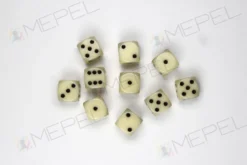 Kości Chessex - kostka k6 12mm Opaque Ivory/black