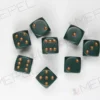 Kości Chessex - kostka k6 12mm Opaque Dusty Green/gold