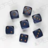 Kości Chessex - kostka k6 16mm Opaque Dusty Blue/gold