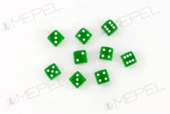 Kości Chessex - kostka k6 12mm Opaque Green/white