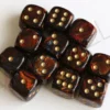 Kości Chessex - kostka k6 16mm Scarab Blue Blood/gold