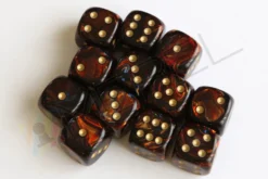 Kości Chessex - kostka k6 16mm Scarab Blue Blood/gold