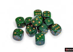 Kości Chessex - kostka k6 12mm Speckled Golden Recon
