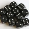 Kości Chessex - kostka k6 16mm Speckled Ninja