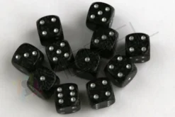 Kości Chessex - kostka k6 12mm Speckled Ninja