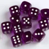 Kości Chessex - kostka k6 12mm Translucent Purple/white
