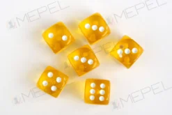 Kości Chessex - kostka k6 16mm Translucent Yellow/white
