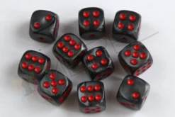 Kości Chessex - kostka k6 12mm Velvet Black/red