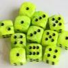 Kości Chessex - kostka k6 16mm Vortex Bright Green/black