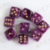 Kości Chessex - kostka k6 12mm Vortex Purple/gold