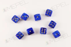 Kości Chessex - kostka k6 12mm Vortex Blue/gold