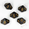 Kości Chessex - kostka k10 Opaque Black/gold