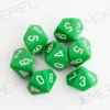 Kości Chessex - kostka k10 Opaque Green/white