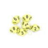 Kości Chessex - kostka k10 Opaque Pastel Yellow/black