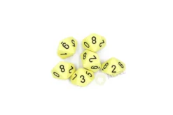 Kości Chessex - kostka k10 Opaque Pastel Pink/black