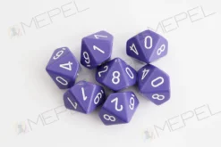 Kości Chessex - kostka k10 Opaque Purple/white