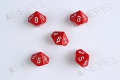 Kości Chessex - kostka k10 Opaque Red/white