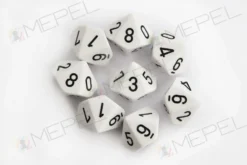 Kości Chessex - kostka k10 Opaque White/black