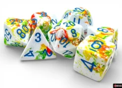Kości Chessex - Zestaw 7 kości Brush Breezy/blue
