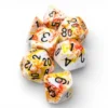 Kości Chessex - zestaw 7 kostek Brush Sunrise/black