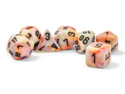 Kości Chessex - zestaw 7 kostek Festive Mega-hedral Circus/black