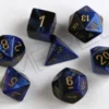 Kości Chessex - zestaw 7 kostek Gemini Purple-Teal/gold