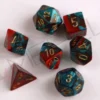 Kości Chessex - zestaw 7 kostek Gemini Red-Teal/gold