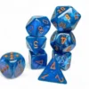 Kości Chessex - zestaw 7+1 kostek Lab Dice - Borealis Midnight/Copper