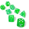 Kości Chessex - zestaw 7+1 kostek Lab Dice - Nebula Gelatinous/white