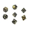 Kości Chessex - zestaw 7 kostek Leaf Black Gold/silver