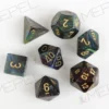 Kości Chessex - zestaw 7 kostek Lustrous Shadow/gold