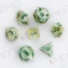 Kości Chessex - zestaw 7 kostek Marble Green/dark green