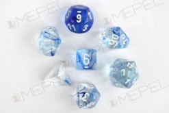 Kości Chessex - zestaw 7 kostek Nebula Dark Blue/white