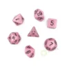 Kości Chessex - zestaw 7 kostek Opaque Pastel Pink/black