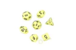 Kości Chessex - zestaw 7 kostek Opaque Pastel Yellow/black