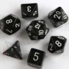 Kości Chessex - zestaw 7 kostek Opaque Black/white