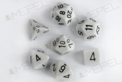 Kości Chessex - zestaw 7 kostek Opaque White/black