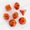 Kości Chessex - zestaw 7 kostek Opaque Orange/black