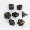 Kości Chessex - zestaw 7 kostek Opaque Black/gold