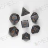Kości Chessex - zestaw 7 kostek Opaque Dark Grey/copper