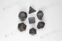Kości Chessex - zestaw 7 kostek Opaque Dark Grey/copper