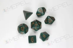 Kości Chessex - zestaw 7 kostek Opaque Dusty Green/copper