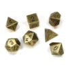 Kości Chessex - zestaw 7 kostek Solid Metal Old Brass