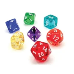Kości Chessex - zestaw 7 kostek Translucent Prism (multicolor)
